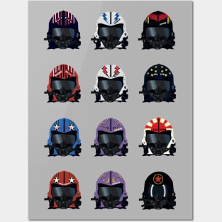 Top Gun helmets Posters and Art